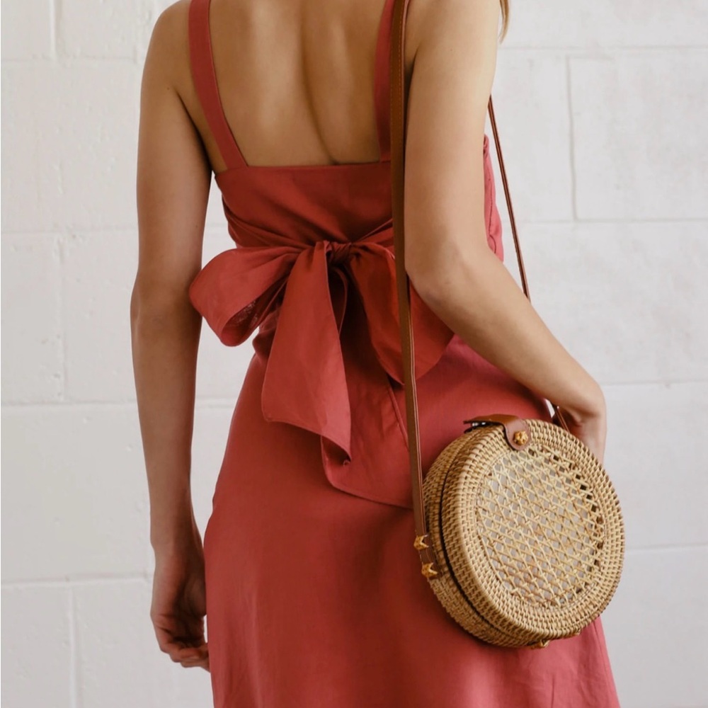 Round Rattan Cane Purse - Picture 7 of 7